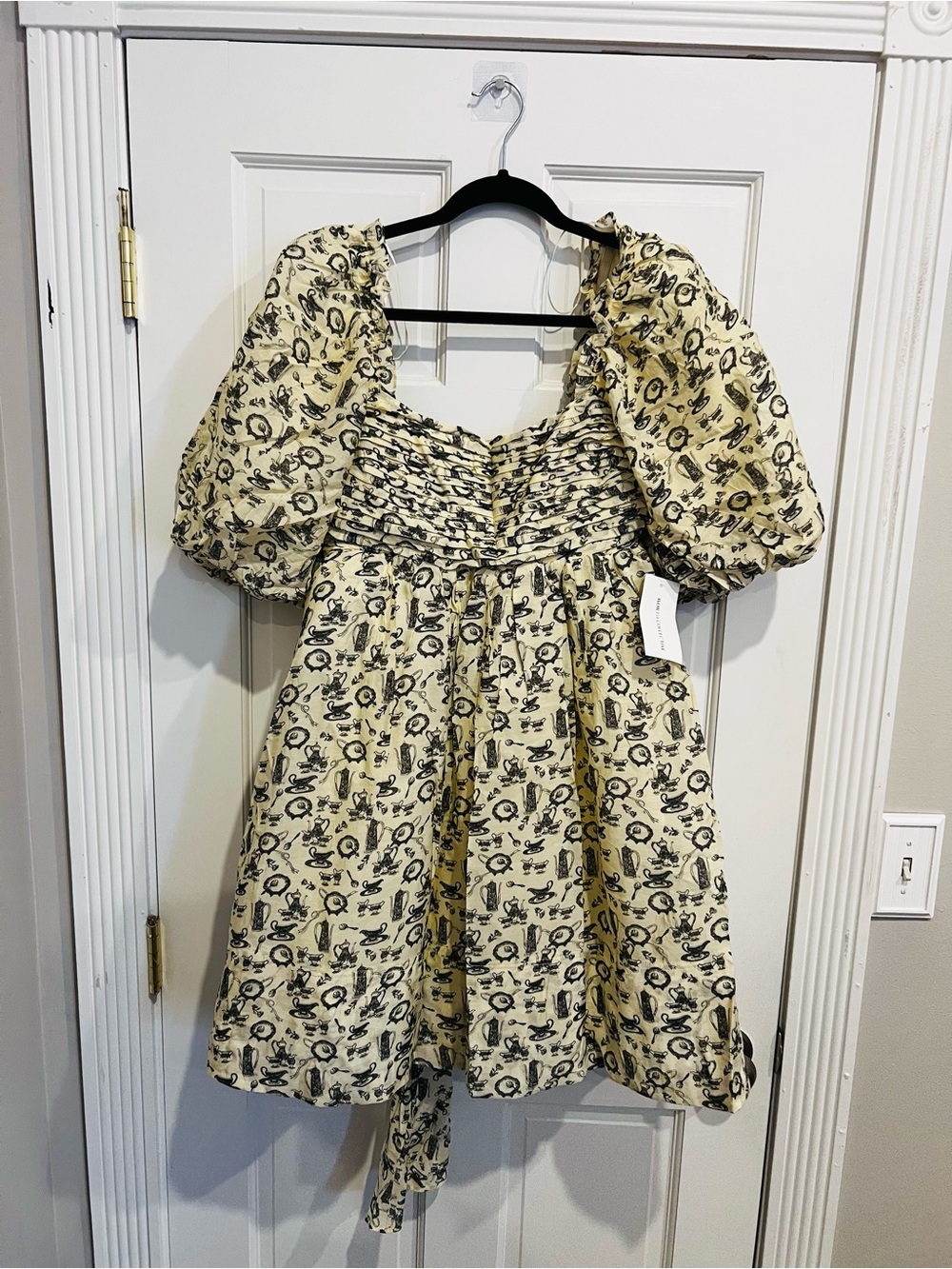 NWT Worth Collective Cottagecore Baby Doll Mini Dress Ivory L